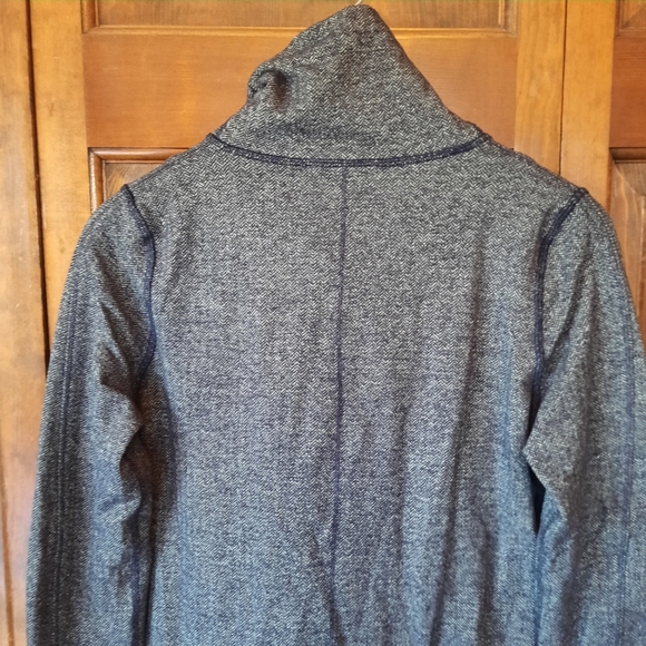 Lululemon Daily Yoga Jacket Herringbone Black Swan Zipper Jacket W4A48S Size 6 - Picture 11 of 15